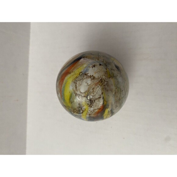 Vintage Russian Art Glass Paperweight Egg Swirl Handmade Blown Collectible - Picture 6 of 8